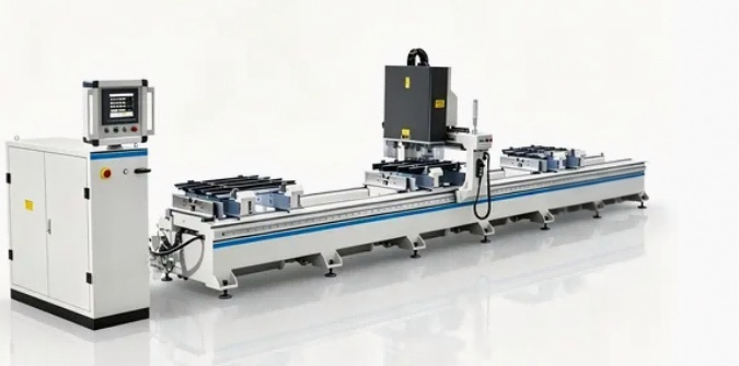 Високопрецизна машина за дупчење на ѕид од завеси со CNC со 4 глави
